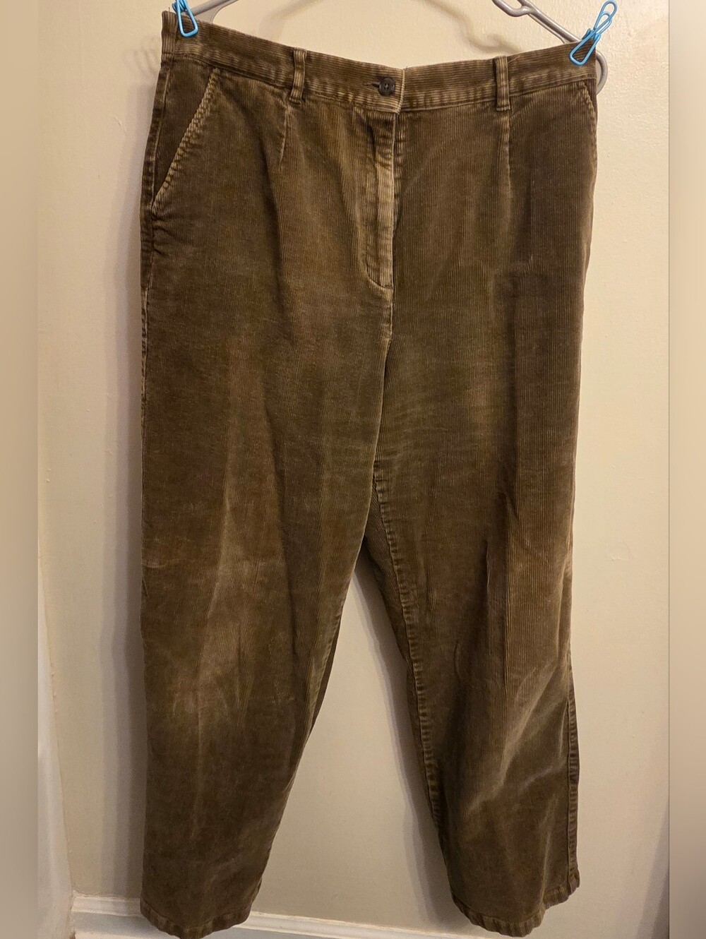 LL Bean Brown Corduroy Pants 14R Cabincore Coastal Grandmother Classic Gorpcore